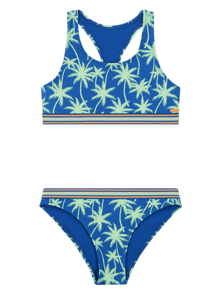 benzine Hassy Meevoelen Shiwi Girls Charlie Bikini Set Vacation Palm 659 Deep Ocean Blue bestel je  online bij www.