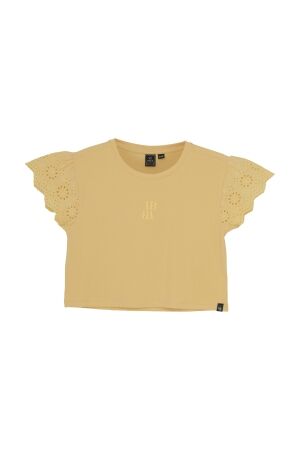 Indian Blue Jeans T-shirt Broderie Sleeve 3036 Sunburst