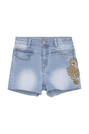 Indian Blue Jeans Korte broek denim Embroidery 7775 Light Denim Blue