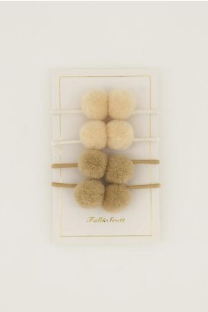 Fall & Scott Set van 4 elastiekjes Bruin