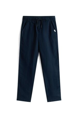 Tommy Hilfiger Linen Viscose Broek C1G Dark Night Navy