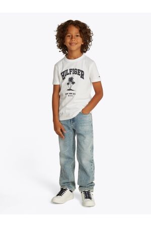 Tommy Hilfiger Hilfiger Palm Print T-shirt YBR White