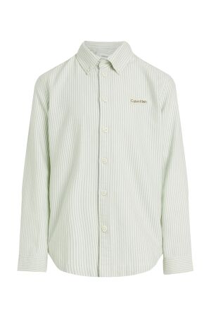 Calvin Klein Cotton Oxford Overhemd 0CD Green Stripe 01