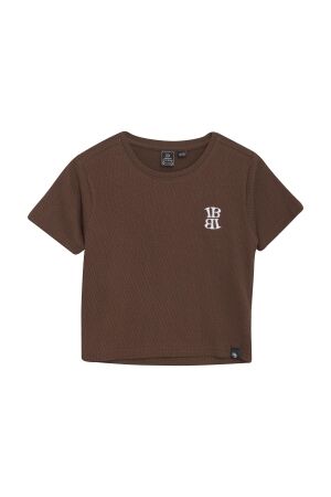Indian Blue Jeans T-shirt Cropped IB 2222 Cocoa Brown