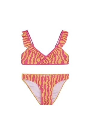 Indian Blue Jeans Bikini Ruffle Stripe 4112 Azalea
