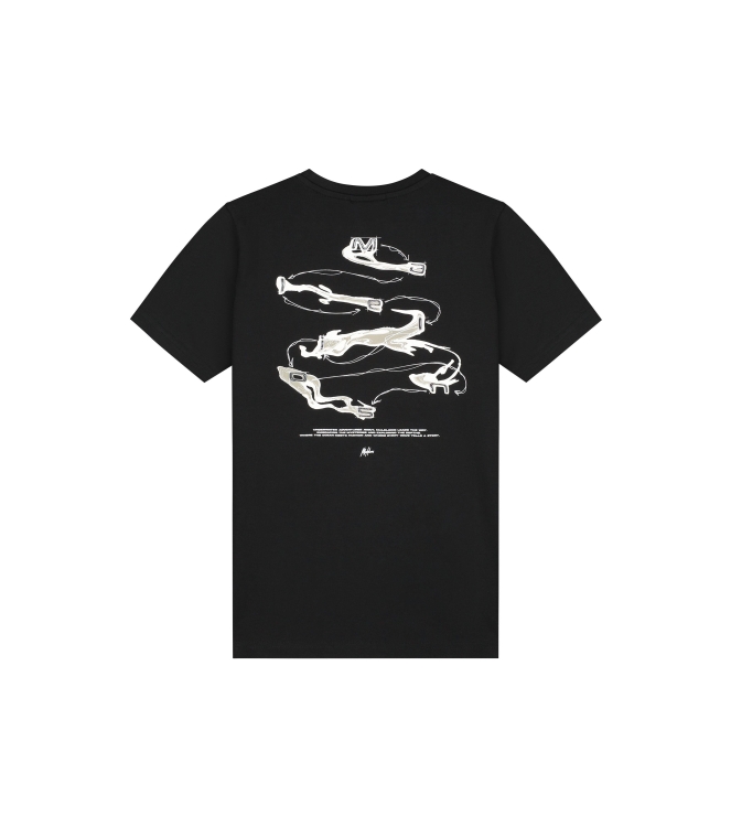 Malelions Junior shirts Black MJ1-SS25-29