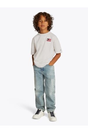 Tommy Hilfiger Hilfiger Flag Terry T-shirt PMT Snow White Heather