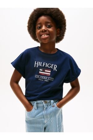 Tommy Hilfiger Hilfiger Sequins Flag T-shirt C1G Dark Night Navy