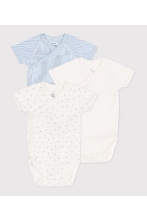Petit Bateau 3-pak Rompers korte mouw Variante 1