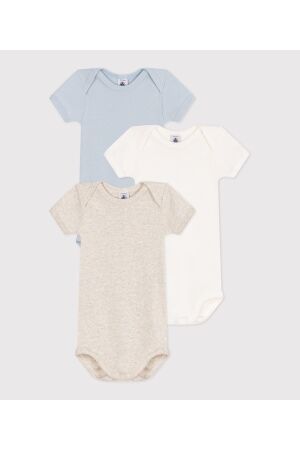 Petit Bateau 3-pak Rompers korte mouw Variante 1