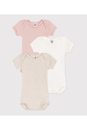 Petit Bateau 3-pak Rompers korte mouw Variante 1
