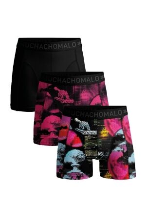 Muchachomalo Boys 3-Pack Boxershorts Print/Print/Black