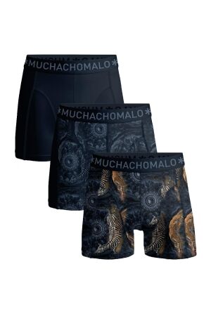 Muchachomalo Boys 3-Pack Boxershorts Print/Print/Blue