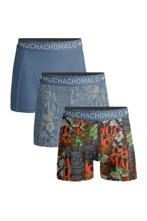 Muchachomalo Boys 3-Pack Boxershorts Print/Print/Blue