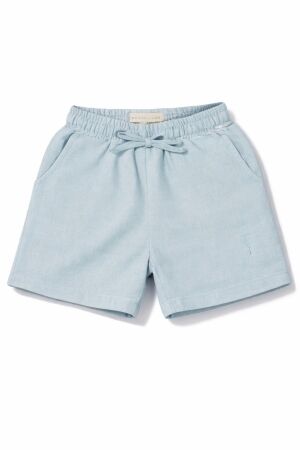 Two You Label Sammy Linen Short Sky Blue