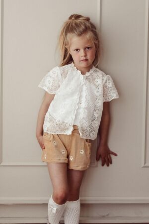 Two You Label Lace Cardigan Off White Lace