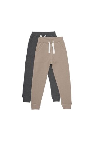 Minymo Joggingbroek (2-pack) 2563 Fossil