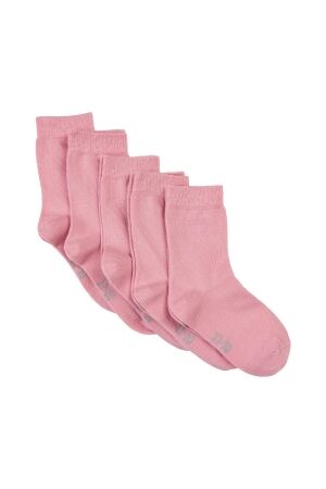 Minymo Enkelsokken -solid (5-pack) 509 Rose