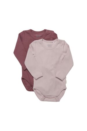 Minymo Romper lange mouw (2-pack) 530 Violet Ice
