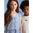 Nik&Nik blouses 7108 Azure Blue/Off White G 8-511 2503