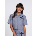 Nik&Nik blouses 2023 Off White/Royal Blue G 6-581 2504