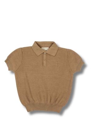 Two You Label Richie Knitted Polo Ss Honey