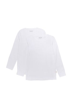 Minymo T-shirt LS (2-pack) 100 White
