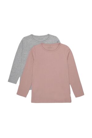 Minymo T-shirt LS (2-pack) 568 Blusher