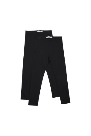 Minymo Basic Legging (2-pack) 193 Anthracite Black