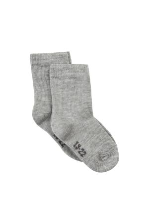 Minymo Enkelsokken (2-pack) 130 Light Grey Melange