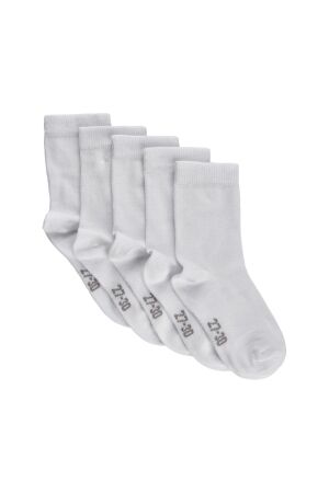 Minymo Enkelsokken -solid (5-pack) 100 White