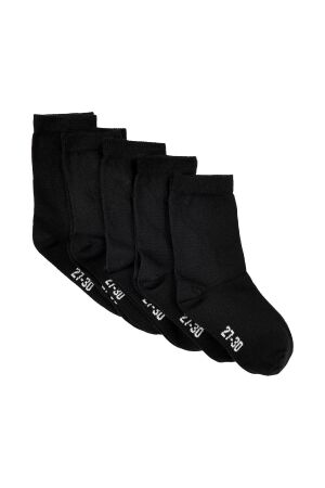 Minymo Enkelsokken -solid (5-pack) 106 Black