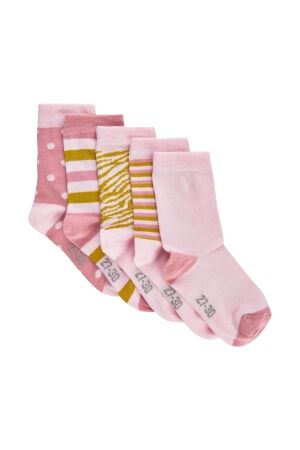 Minymo Sokken met patroon (5-pack) 504 Light Rose