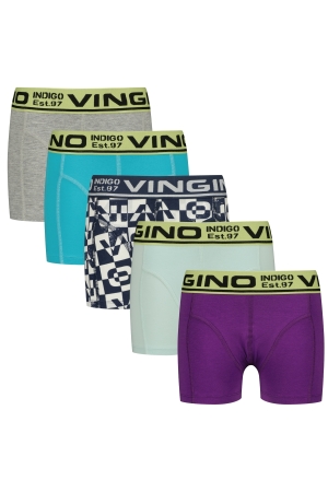 Vingino B-SO25 Logo 5-pack boxer 1035 Island blue