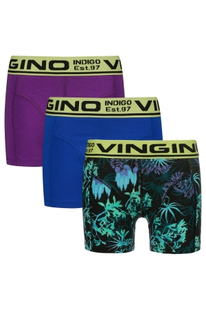 Vingino B-SO25 Palm 3-pack boxer 867 Viola purple