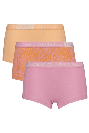Vingino G-SO25-2 animal 3 pack hipster 424 Light papaya orange