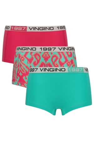 Vingino G-SO25-3 print 3 pack hipster 1432 Tropic mint
