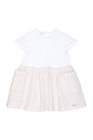 Gymp Kaja Jurk Beige - White
