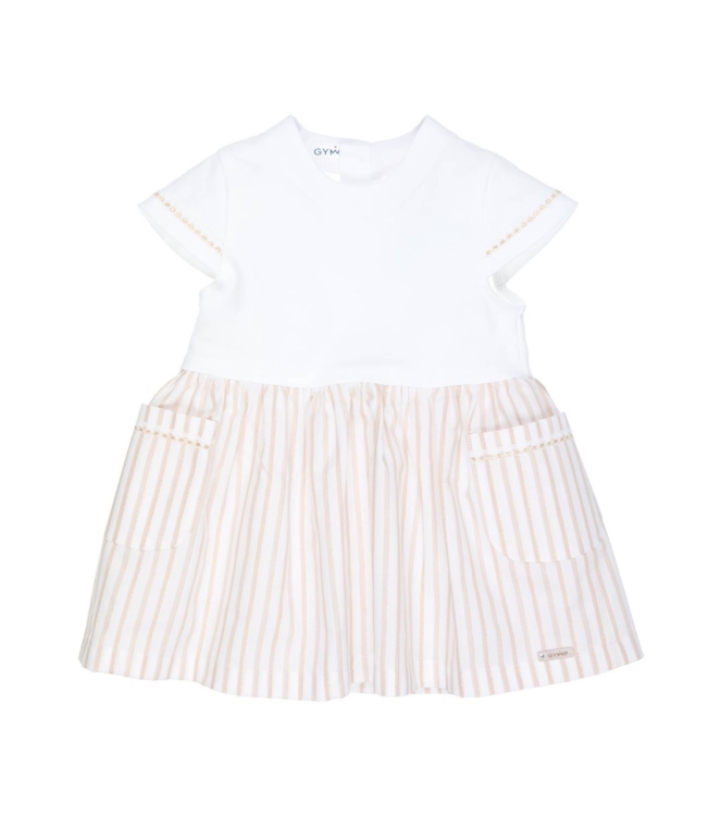 Gymp jurken Beige - White 470-4389-10