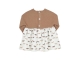 Gymp jurken OW-CM Off White - Camel 470-4732-10