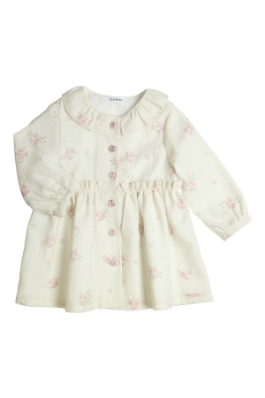 Gymp jurken OW-L Off White - Lila 470-4752-10