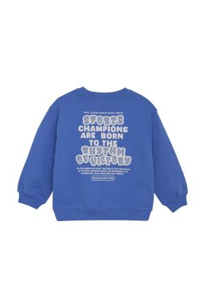 Daily7 Sweater Textprint 7992 Dusty Kobalt