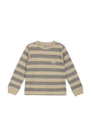 Daily7 T-shirt Stripe 2227 Latte Sand
