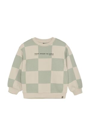 Daily7 Sweater Check Print 8406 Cool Mint