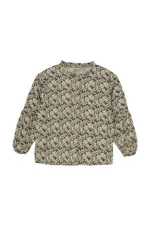 Daily7 Blouse Shiny Flower 1919 Phantom