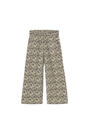 Daily7 Broek Wide Shiny Flower 1919 Phantom