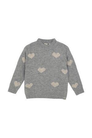 Daily7 Sweater Heart 1220 Medium Grey Melange