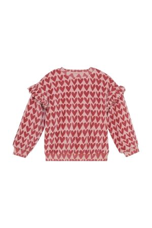 Daily7 Sweater Heart Print 5013 Pale Mauve