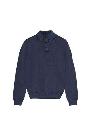 Indian Blue Jeans Gebreide Coltrui met knopen 7163 Night