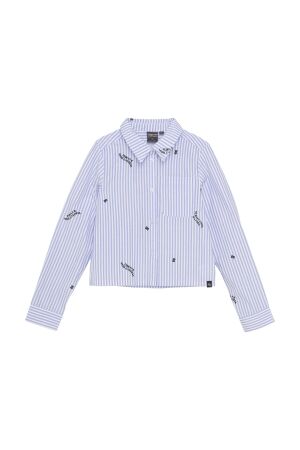 Indian Blue Jeans Shirt Cropped Stripe 7119 Chambray Blue